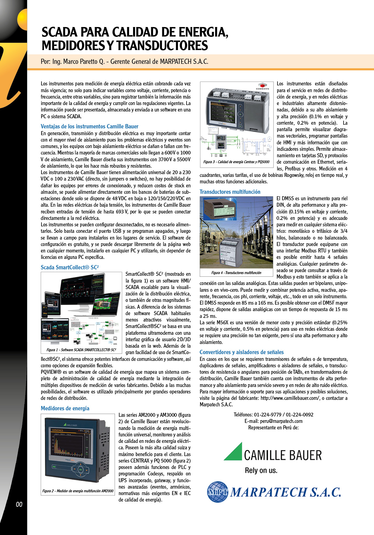 Transductores de Calidad de Energía Camille Bauer