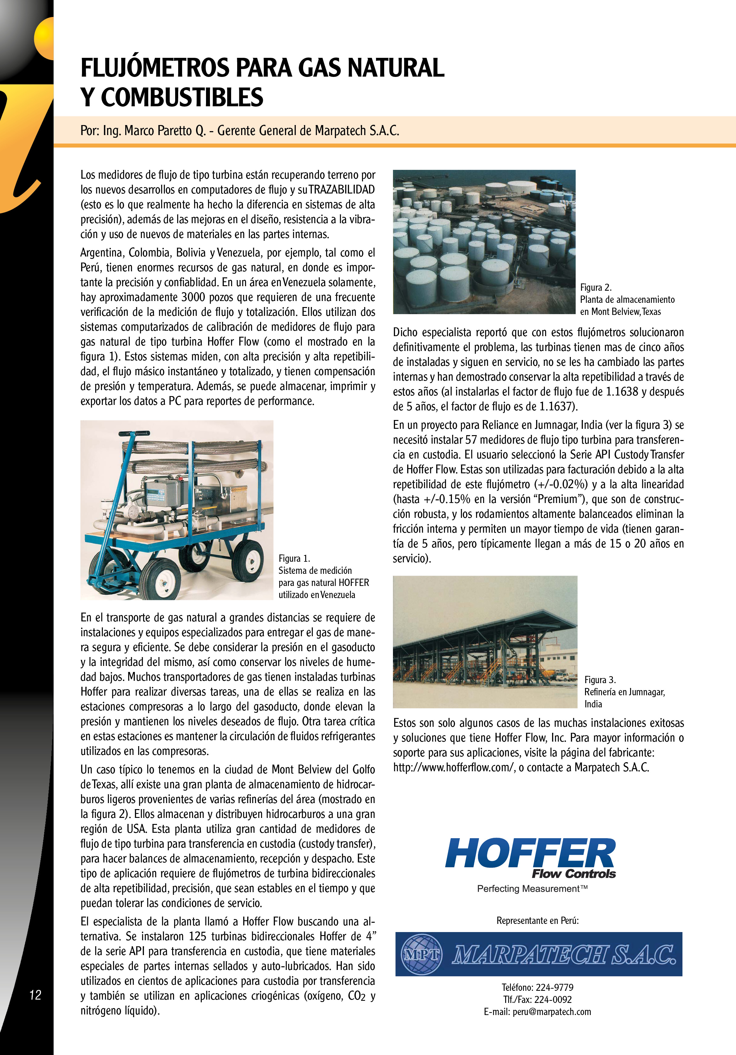 Caudalímetros de Turbina Hoffer
